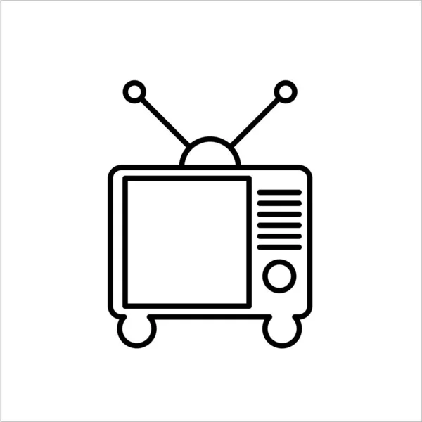 レトロなテレビ単にベクトルイラスト — ストックベクタ