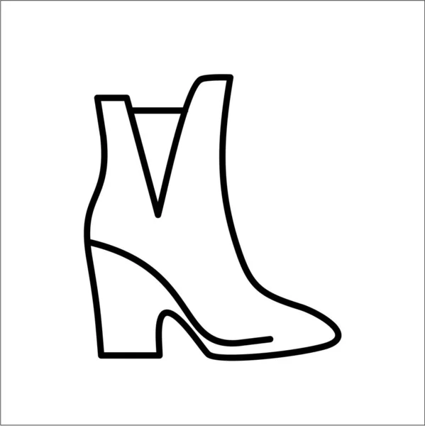 Icono Del Zapato Vector Color Ilustración — Archivo Imágenes Vectoriales