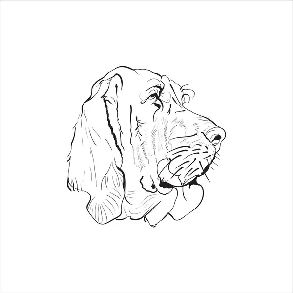 Lindo Perro Simplemente Vector Ilustración — Vector de stock