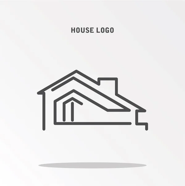 Logotipo Casa Simplemente Vector Ilustración — Vector de stock