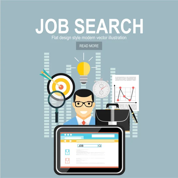 Αναζήτηση Εργασίας Απλά Απεικόνιση Διάνυσμα — Διανυσματικό Αρχείο