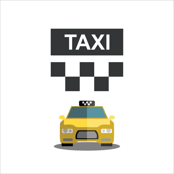 Taxi Bil Simpelthen Vektor Illustration – Stock-vektor