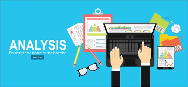 Analysis Simply Vector Illustration — Stock Vector