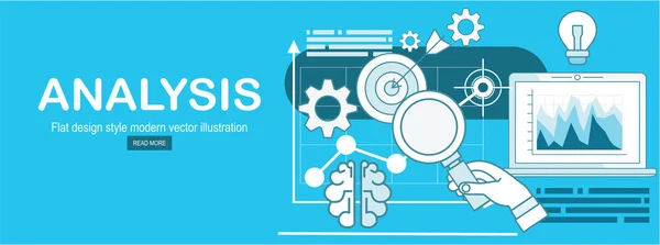 Tema Del Concepto Analítica Empresarial Ilustración Vectorial — Vector de stock