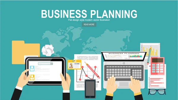 Business Planning Gewoon Vector Illustratie — Stockvector