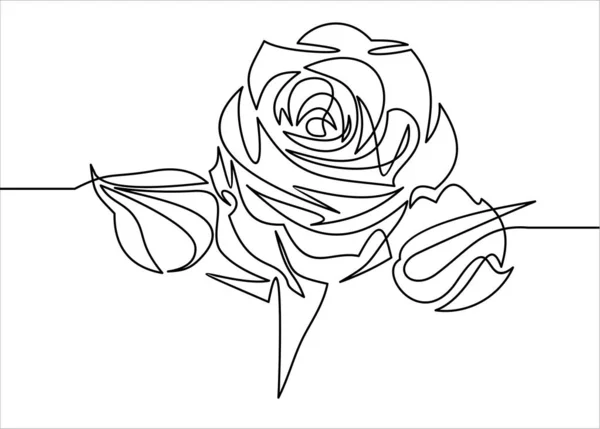 Rose Blume Einfach Vektor Illustration — Stockvektor