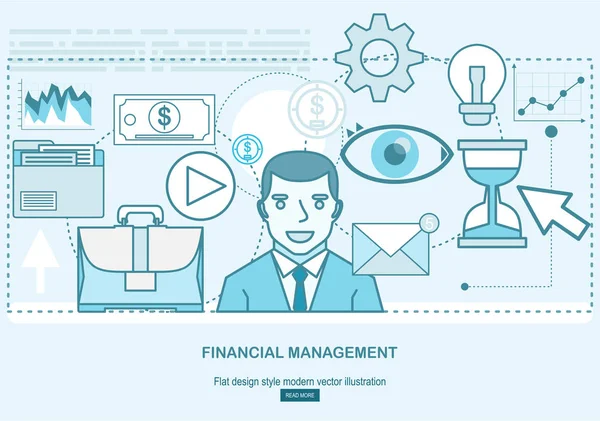 Gestion Financière Illustration Vectorielle — Image vectorielle