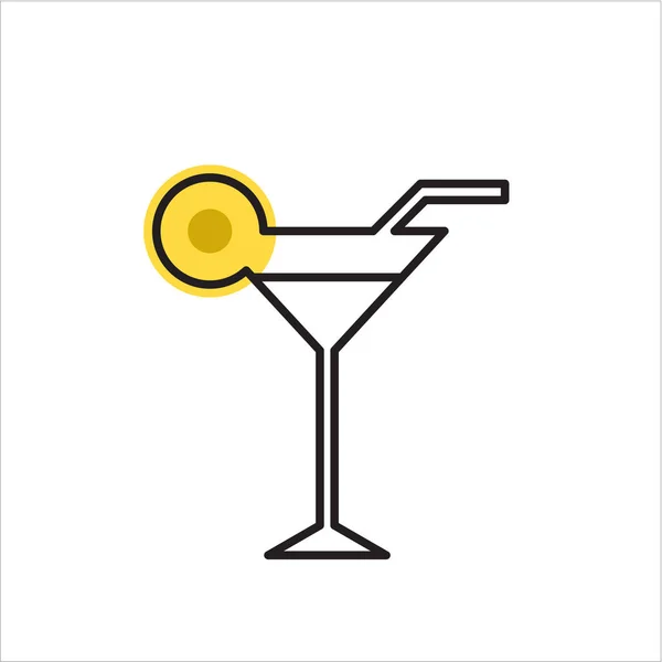 Cocktail Einfach Vektorillustration — Stockvektor