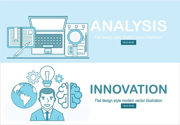 Tema Del Concepto Analítica Empresarial Ilustración Vectorial — Vector de stock