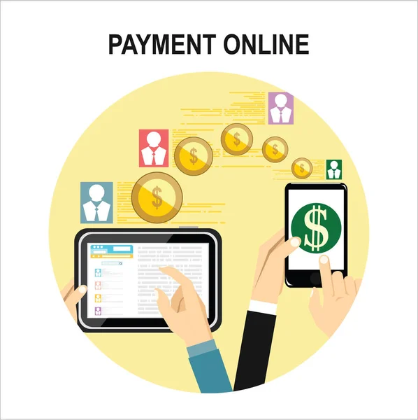 Payment Online Simply Vector Illustration — Stock Vector