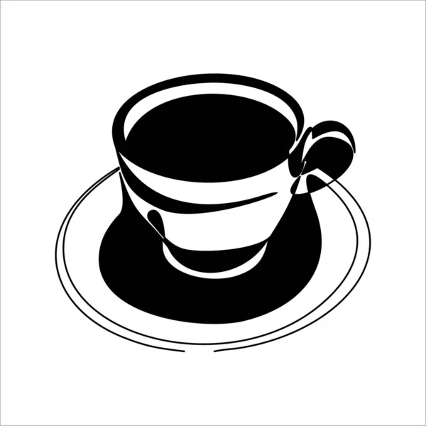 Xícara Café Simplesmente Ilustração Vetorial — Vetor de Stock