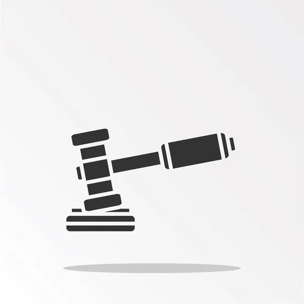 Gavel Rechter Gewoon Vector Illustratie — Stockvector