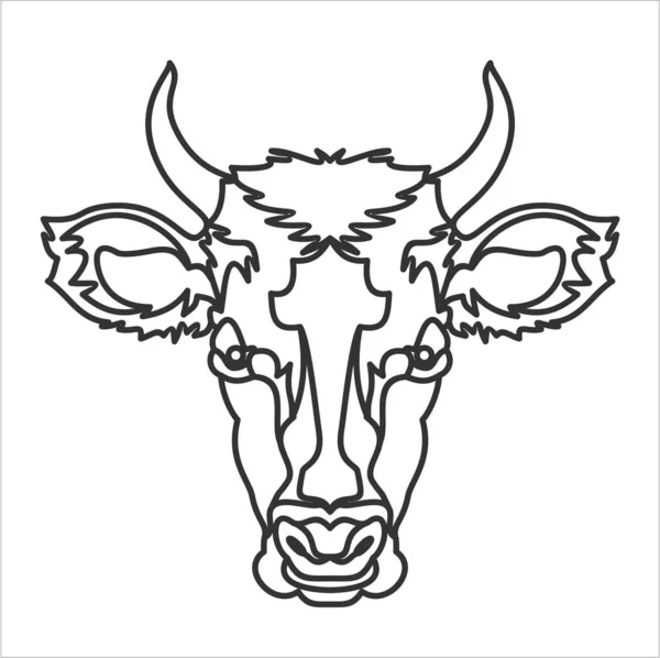 Mucca Semplicemente Illustrazione Vettoriale — Vettoriale Stock