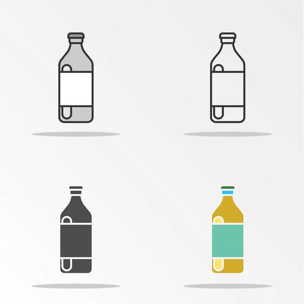 Conjunto Botellas Remedio Simplemente Vector Ilustración — Vector de stock