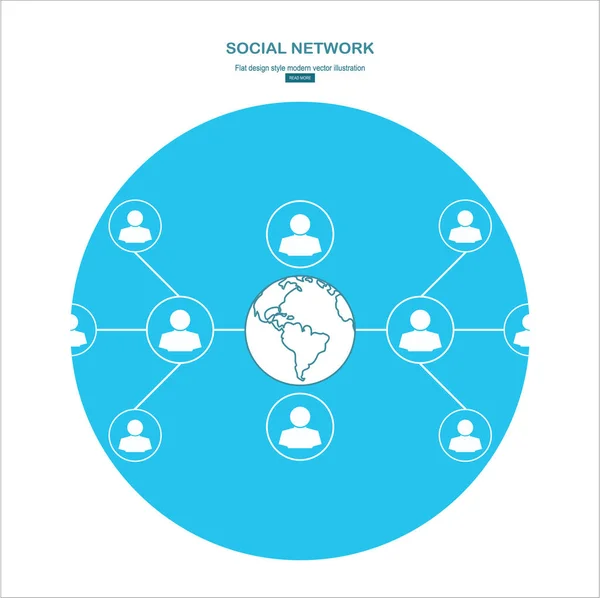 Соціальна Мережа Просто Векторна Ілюстрація — стоковий вектор