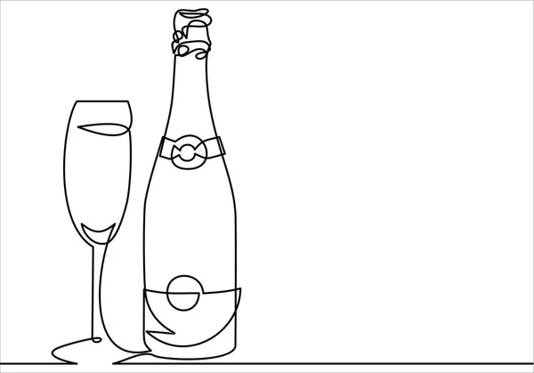 玻璃和瓶子简单的矢量插图 — 图库矢量图片