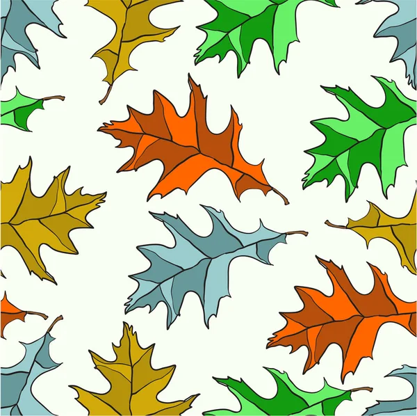 Blätter Muster Einfach Vektorillustration — Stockvektor