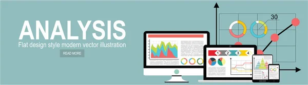 Analyse Einfach Vektorillustration — Stockvektor