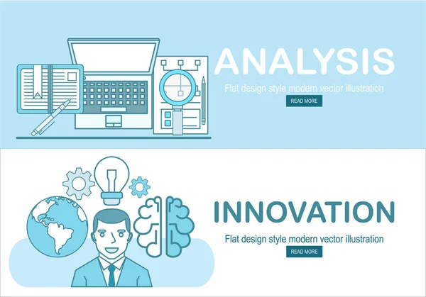 Analyse Innovation Illustration Vectorielle — Image vectorielle