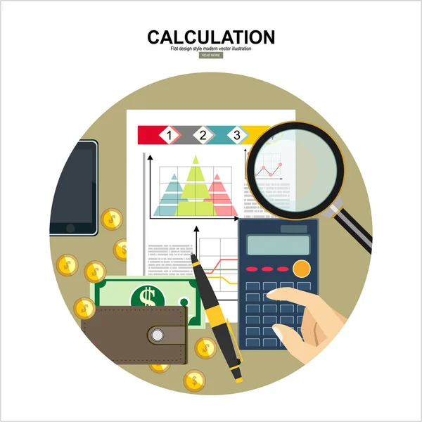 Business Web Theme Color Vector Illustration — Stock Vector