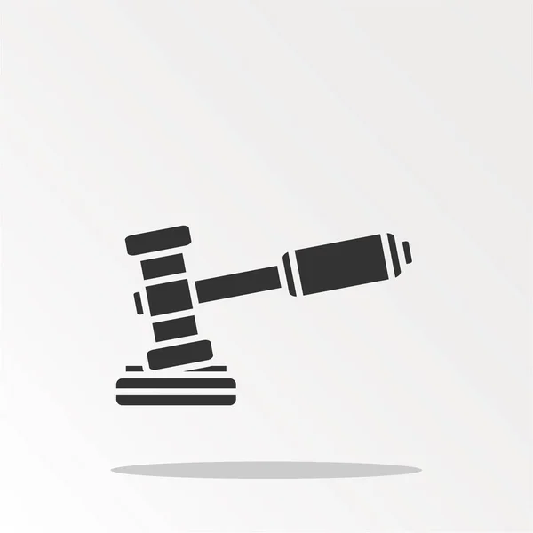 Rechter Gavel Gewoon Vector Illustratie — Stockvector