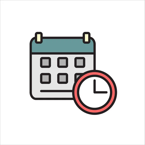 Kalendář Jednoduchá Vektorová Ilustrace — Stockový vektor