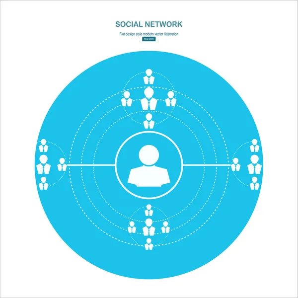 Rede Social Simplesmente Ilustração Vetorial — Vetor de Stock