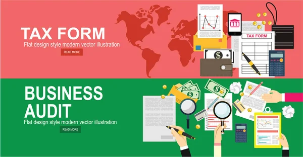 Business Web Thema Farb Vektor Illustration — Stockvektor