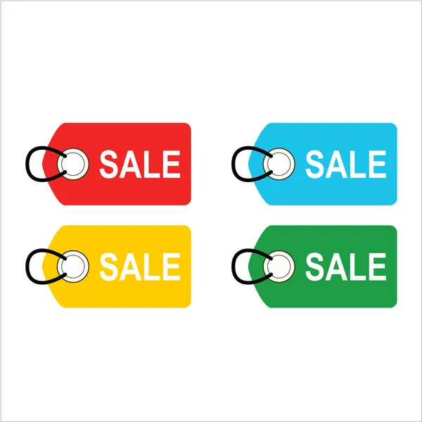 Set Sale Tags Simply Vector Illustration — Stock Vector