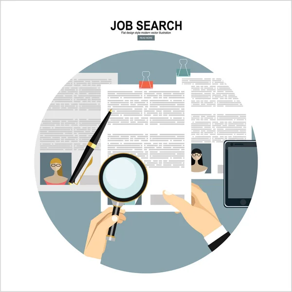 Αναζήτηση Εργασίας Απλά Απεικόνιση Διάνυσμα — Διανυσματικό Αρχείο