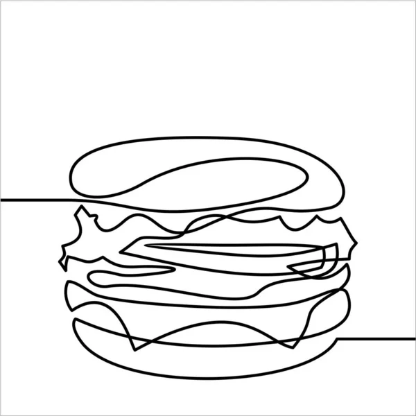 Burger Einfach Vektorillustration — Stockvektor