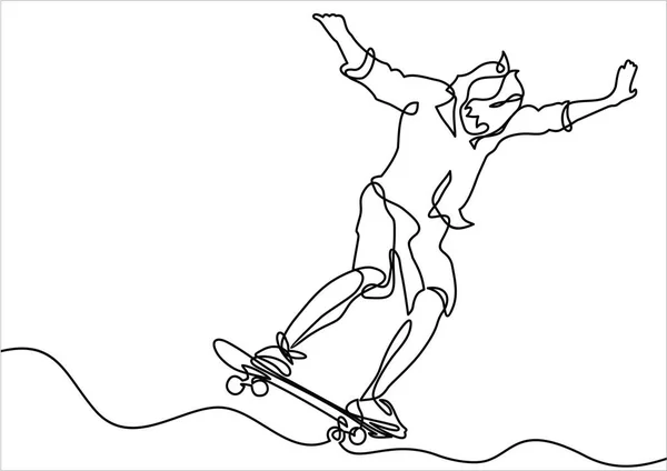 Skater Simplesmente Ilustração Vetorial —  Vetores de Stock