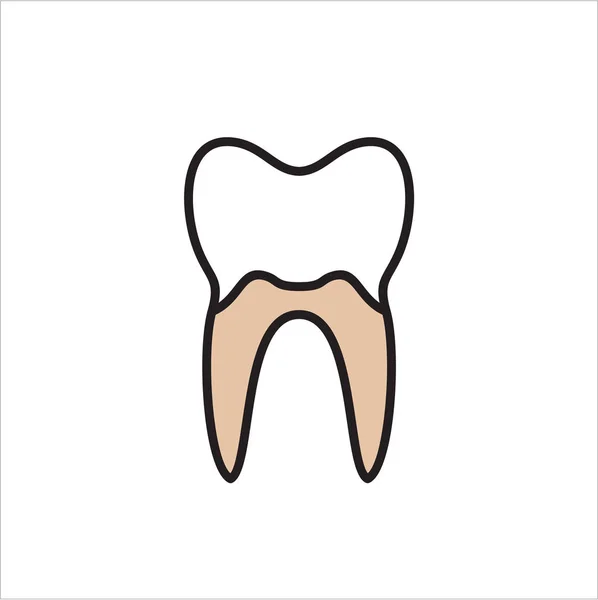 Dent Illustration Vectorielle Simple — Image vectorielle