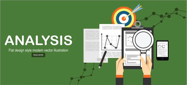 Análisis Simplemente Vector Ilustración Gráfico Finanzas Negocios — Archivo Imágenes Vectoriales