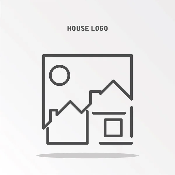 Haus Logo Einfach Vektorillustration — Stockvektor