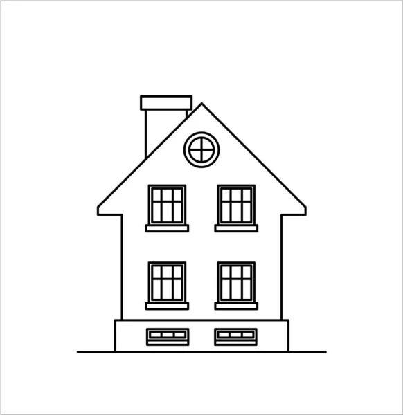 Haus Einfach Vektorillustration — Stockvektor