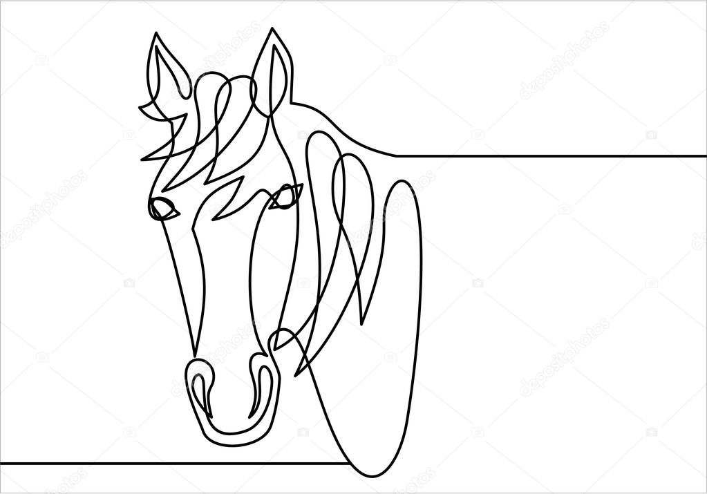 horse simply vector illustration  