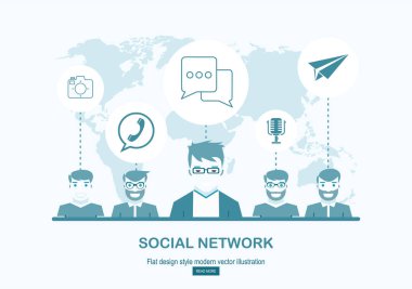 İş web tema, renk vektör çizim