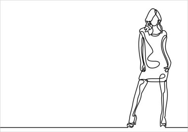 Soyut kadın vektör çizim