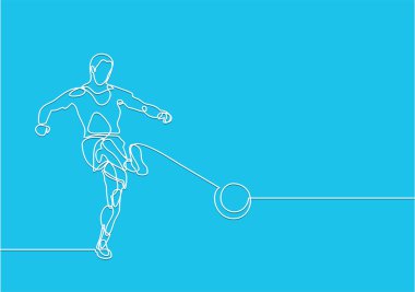 futbol oyuncu sadece vektör illüstrasyon    