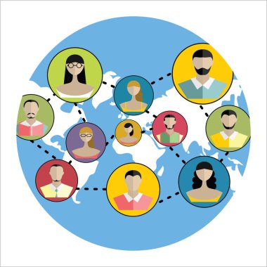 world connection simply vector illustration    