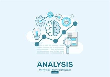 analiz basitçe vektör illüstrasyon    