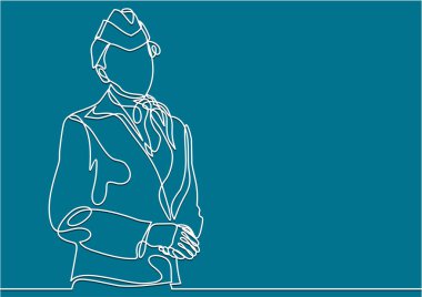 Hostes sadece vektör illüstrasyon   