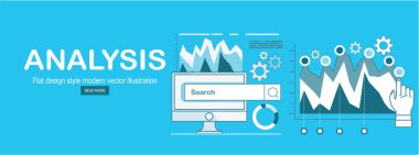 İş analytics kavramı tema. Vektör çizim