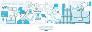 İş analytics kavramı tema. Vektör çizim