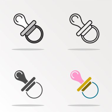 bebek emzikseti sadece vektör illüstrasyon  