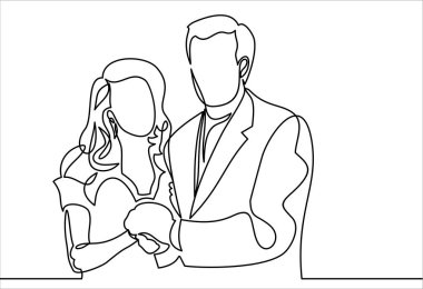 çift sadece vektör illüstrasyon   