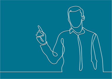 Vektör işadamı çizim. düz tasarım.