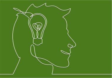 Vektör soyut çizgi adam düz tasarlamak.