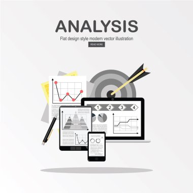 analiz basitçe vektör illüstrasyon   